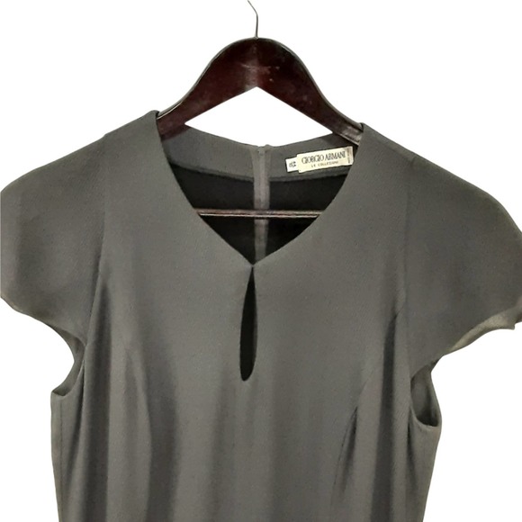 Vtg Giorgio Armani Le Collezioni Grey Maxi Dress Size 10 - Picture 2 of 15